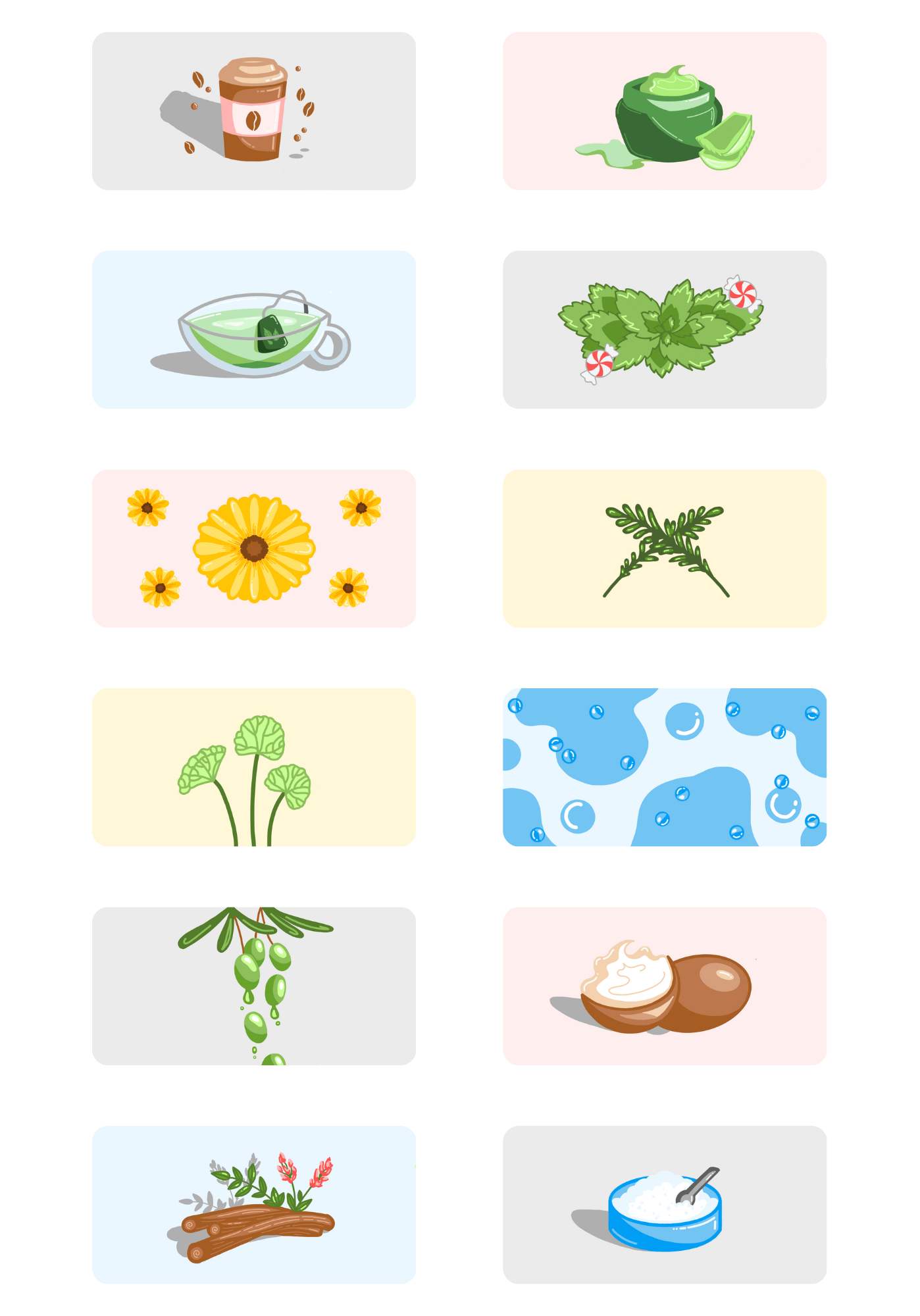 Natural Skincare Sticker Sheet